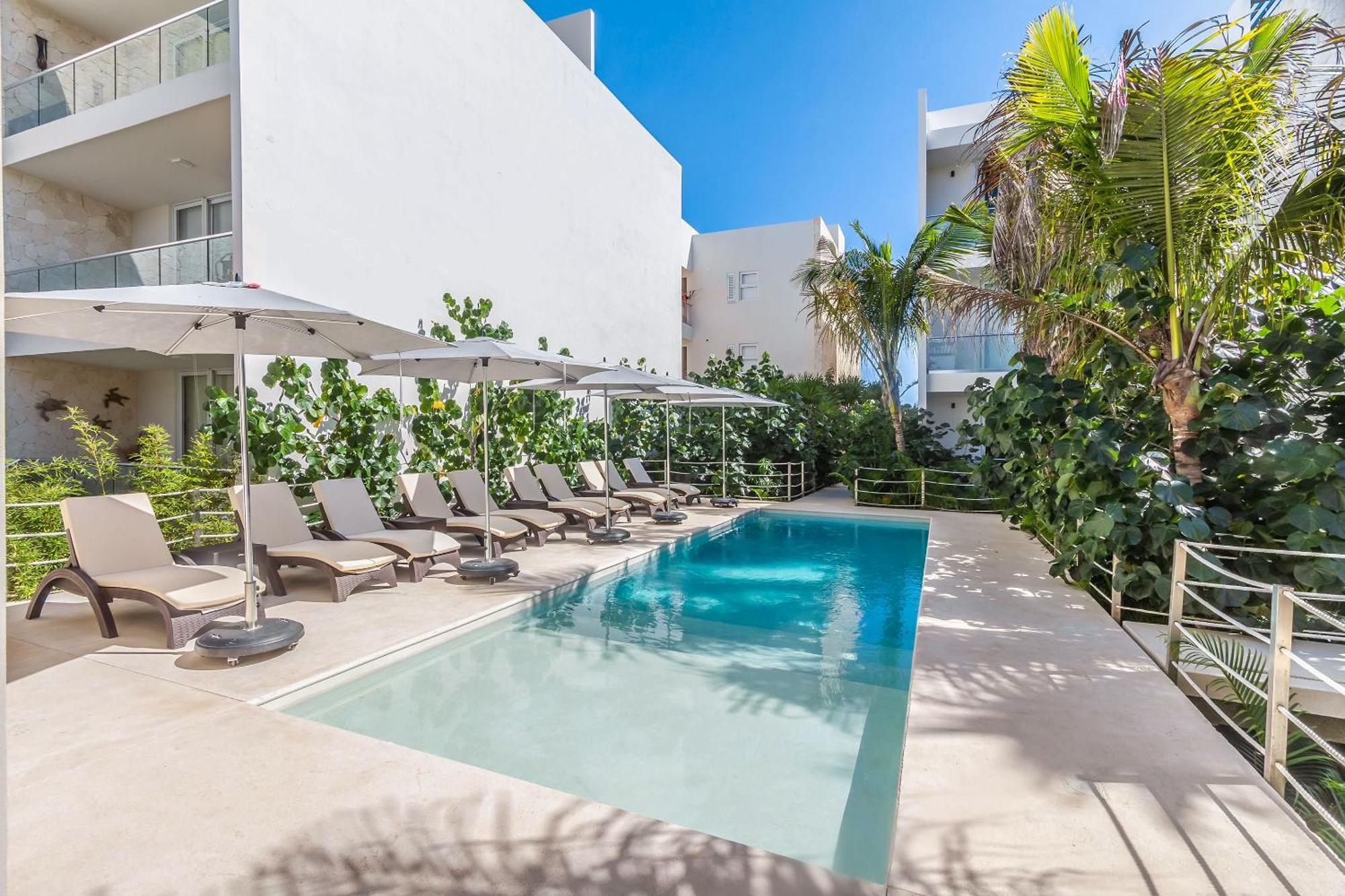 Santamar By Tao Beach Condos With Pool & Walk To Ocean Akumal Kültér fotó