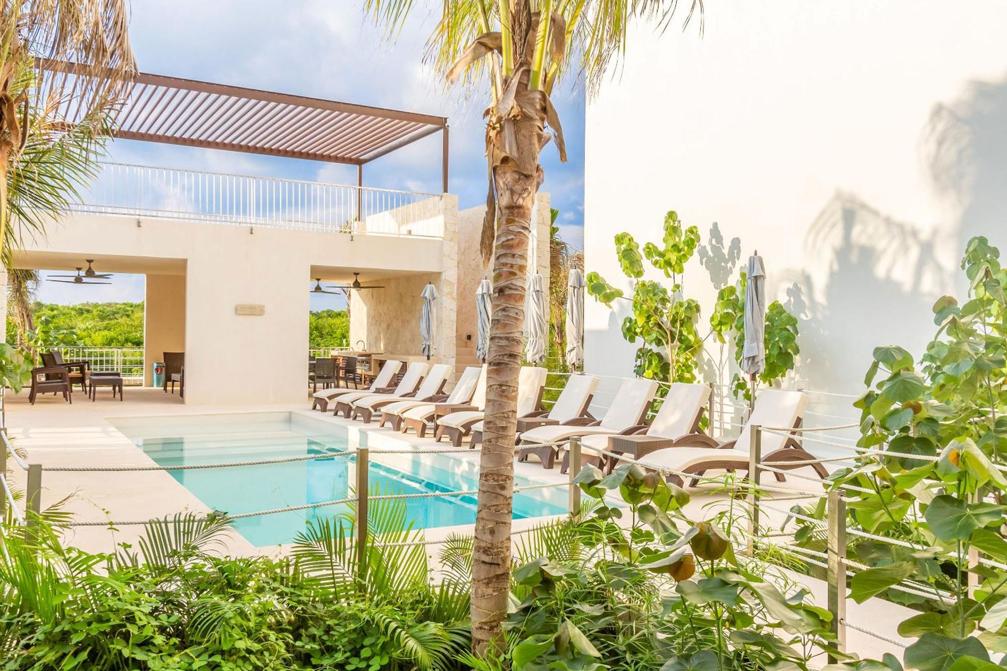 Santamar By Tao Beach Condos With Pool & Walk To Ocean Akumal Kültér fotó